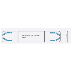 Rampa luminoasa cu 24 LED-uri de 3W, sirena si difuzor 100W - lungime 110cm Rampa luminoasa cu 24 LED-uri de 3W, sirena si difuzor 100W - lungime 110cm